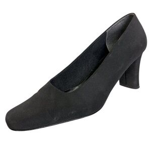 Life Stride Black Pumps Fabric Upper 2.75 Inch Heel Womens 8 M